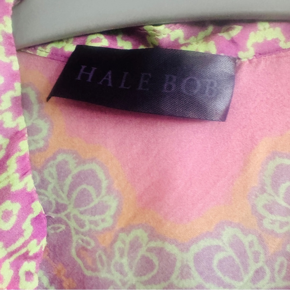 Hale Bob Sabrina silk georgette tunic Pink, orange, purple, green XS - Picture 4 of 4